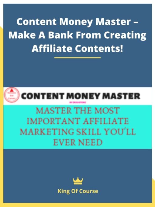 Content Money Master – Make A Bank From Creating Affiliate Contents!