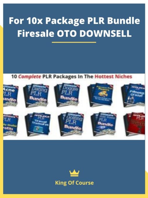 For 10x Package PLR Bundle Firesale OTO DOWNSELL