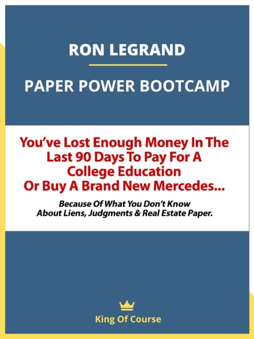 RON LEGRAND – PAPER POWER BOOTCAMP