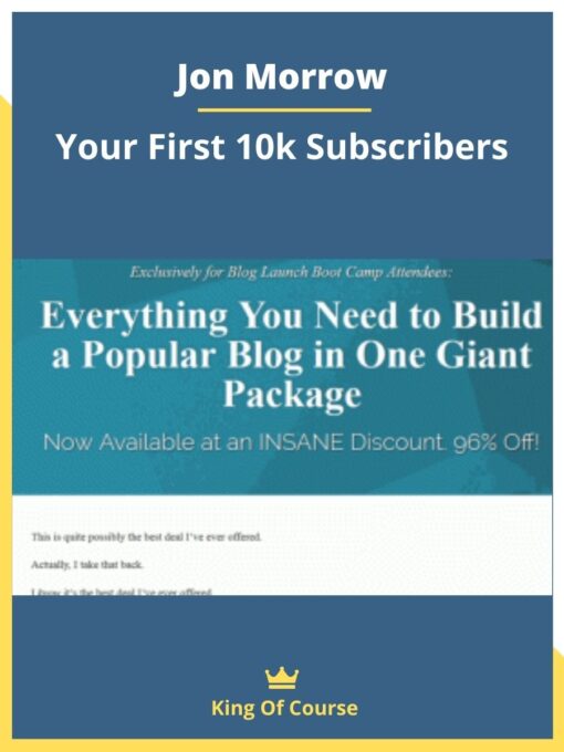 Jon Morrow – Your First 10k Subscribers