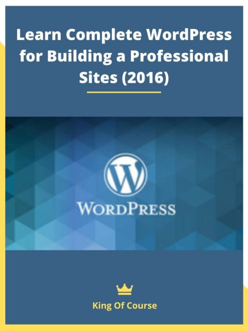 Learn Complete WordPress for Building a Professional Sites (2016)