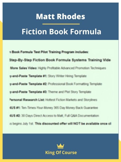 Matt Rhodes – Fiction Book Formula