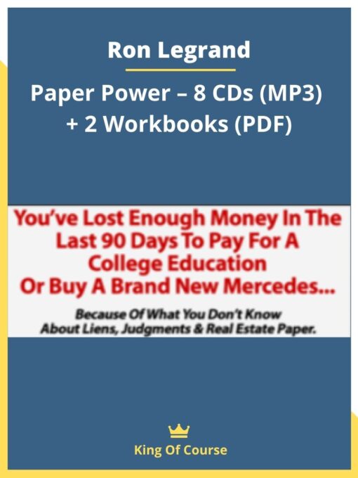 Ron Legrand – Paper Power – 8 CDs (MP3) + 2 Workbooks (PDF)
